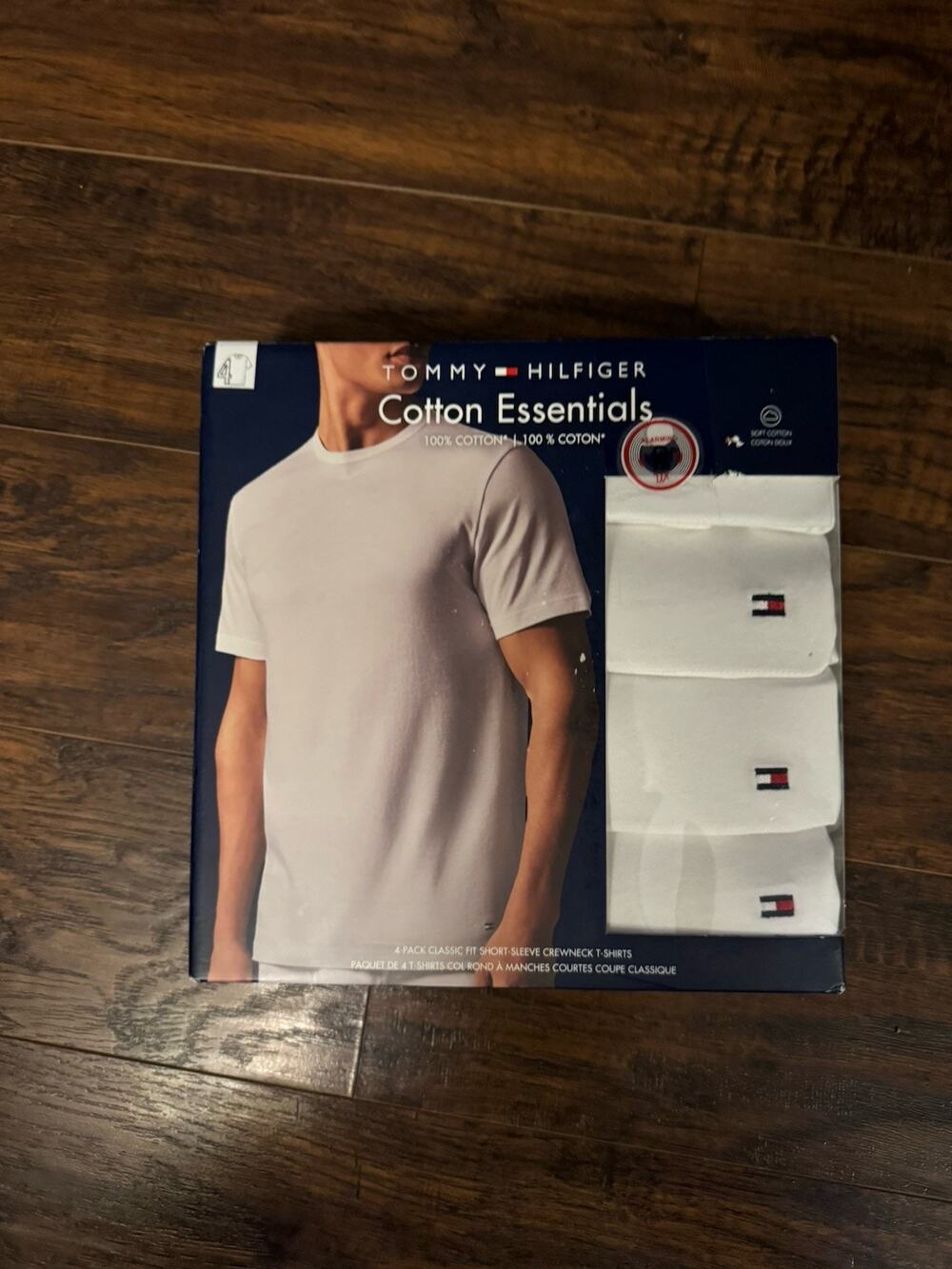 Tommy Hilfiger NEW 4 Pack Men's Sz M White Classic Crew Neck T-shirts